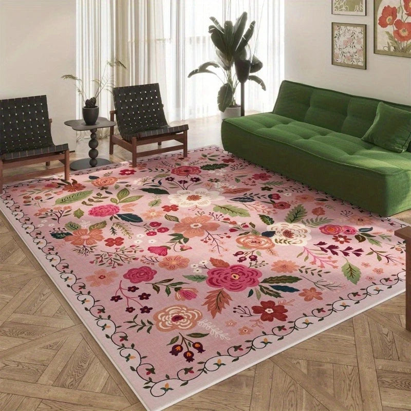 Luxurious Vintage Floral Area Mat Non-Slip