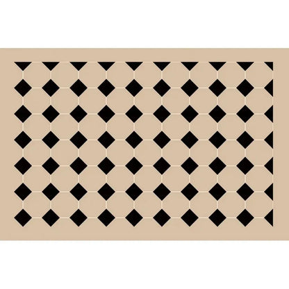 Retro Checkered Carpet Living Room Large Area Plush Rugs