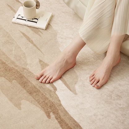 Cream Style Bedroom Decor Round Carpet