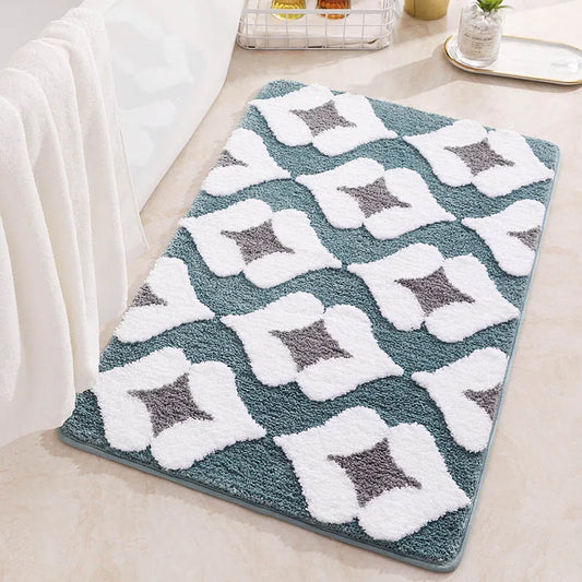High-hair Bathroom Toilet Door Absorbent Floor Mat Carpet