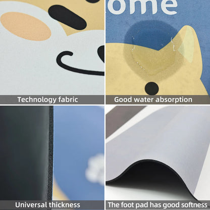 Cartoon Soft Diatomaceous Bathroom Absorbent Floor Mat