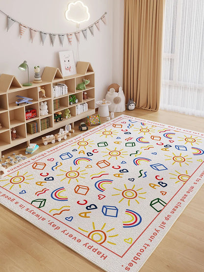 Cartoon Style Carpets Large Area Bedroom Decor Soft Carpet