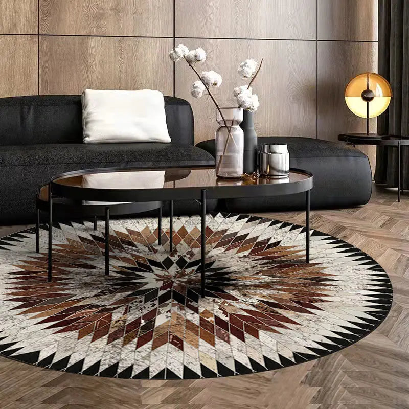 American Retro Round Living Room Carpet