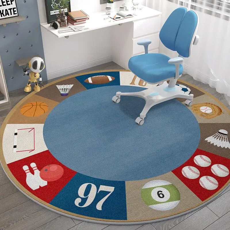 Space Man Cute Round Carpet Home Decor Large Area Rugs