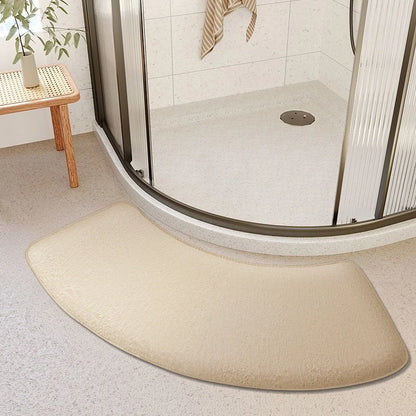 Thickened Absorbent Curved Bathroom Mat