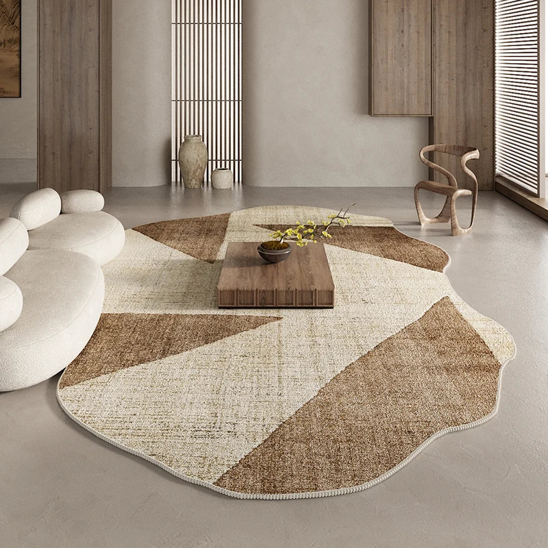 American Retro Rugs for Bedroom Fluffy Soft Brown