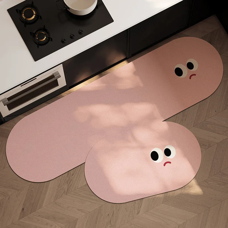 1/2PCS Cartoon Diatom Mud Mat