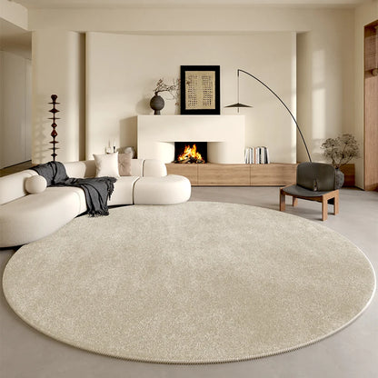 Minimalist Style Bedroom Decor Round Carpet