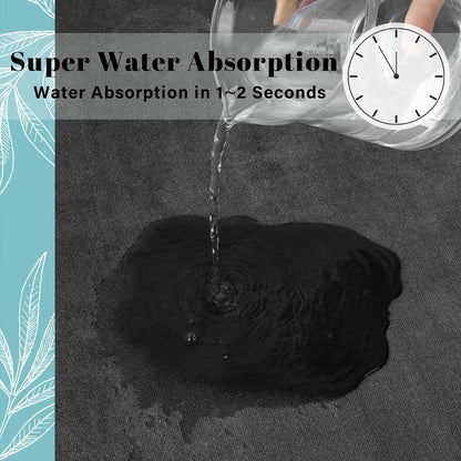 Thickened Absorbent Curved Bathroom Mat