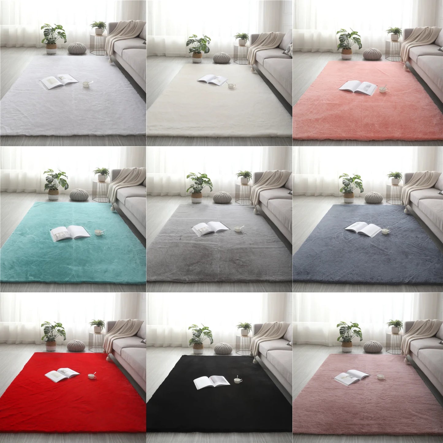 Ultra Soft Faux Rabbit Fur Sheepskin Rug