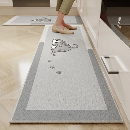 1/2PC Cartoon Easy To Manage Kitchen Floor Mat