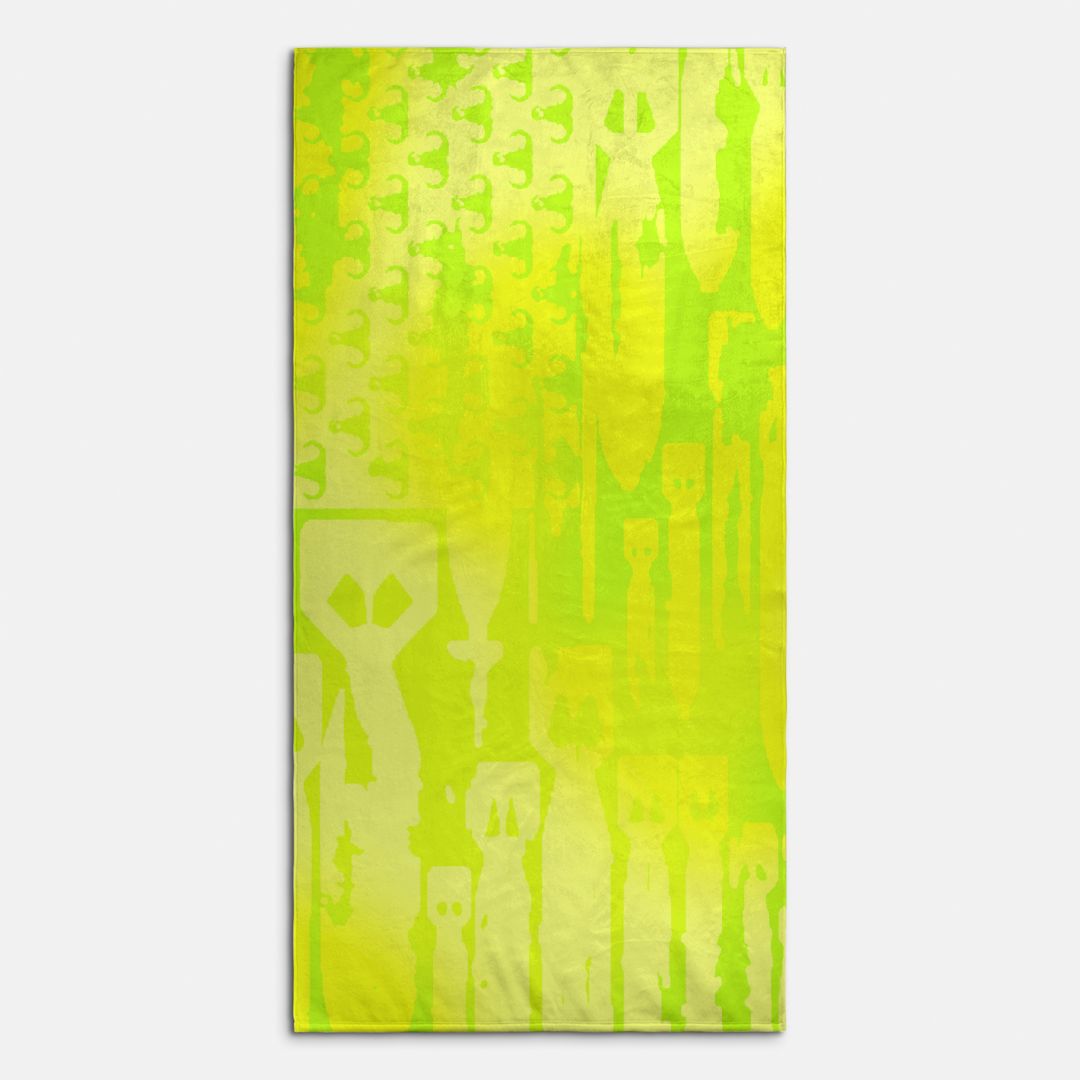 Print On Demand  - Beach Towel - "EOD Bomb Flag" (Lemon Lime)