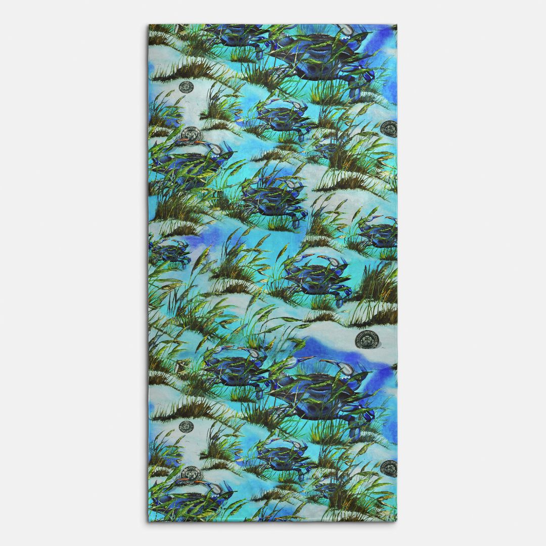 Print On Demand  - Beach Towel - "Crab Island Treasure"