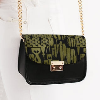 Print On Demand  - Petite Shoulder Bag - "EOD Bomb Flag" (OD Green on Black)