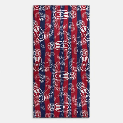 Print On Demand  - Beach Towel - "Badges & Stripes"