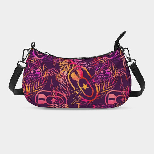 Petite Canvas Purse - "It's 5 o'clock Somewhere" (Yellow/Orange/Purple)